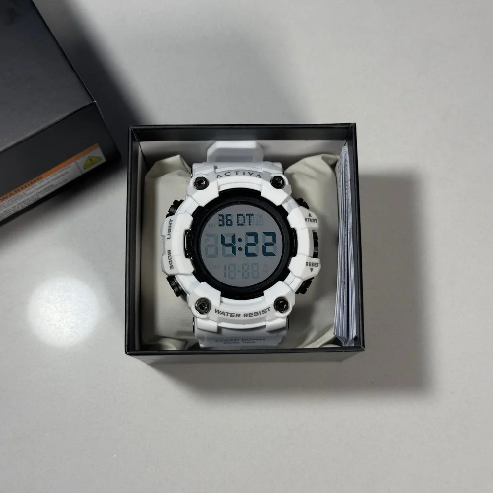 Invicta Activa Kadron X Digital Mens Watch Water Resist‎ 53mm White NEW